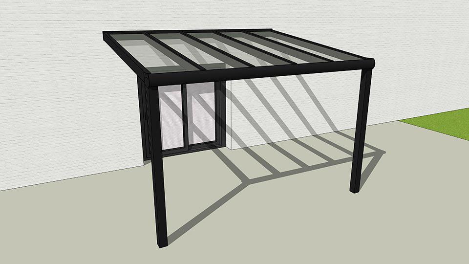 "KLASSIK" ALU-Terrassenüberdachung Polycarbonat