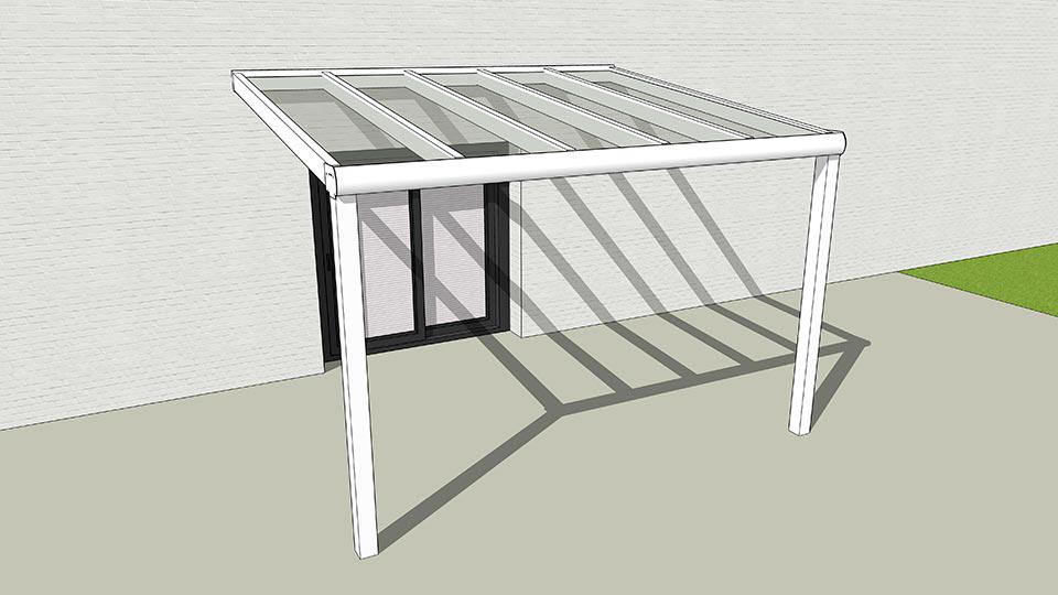"KLASSIK" ALU-Terrassenüberdachung Polycarbonat